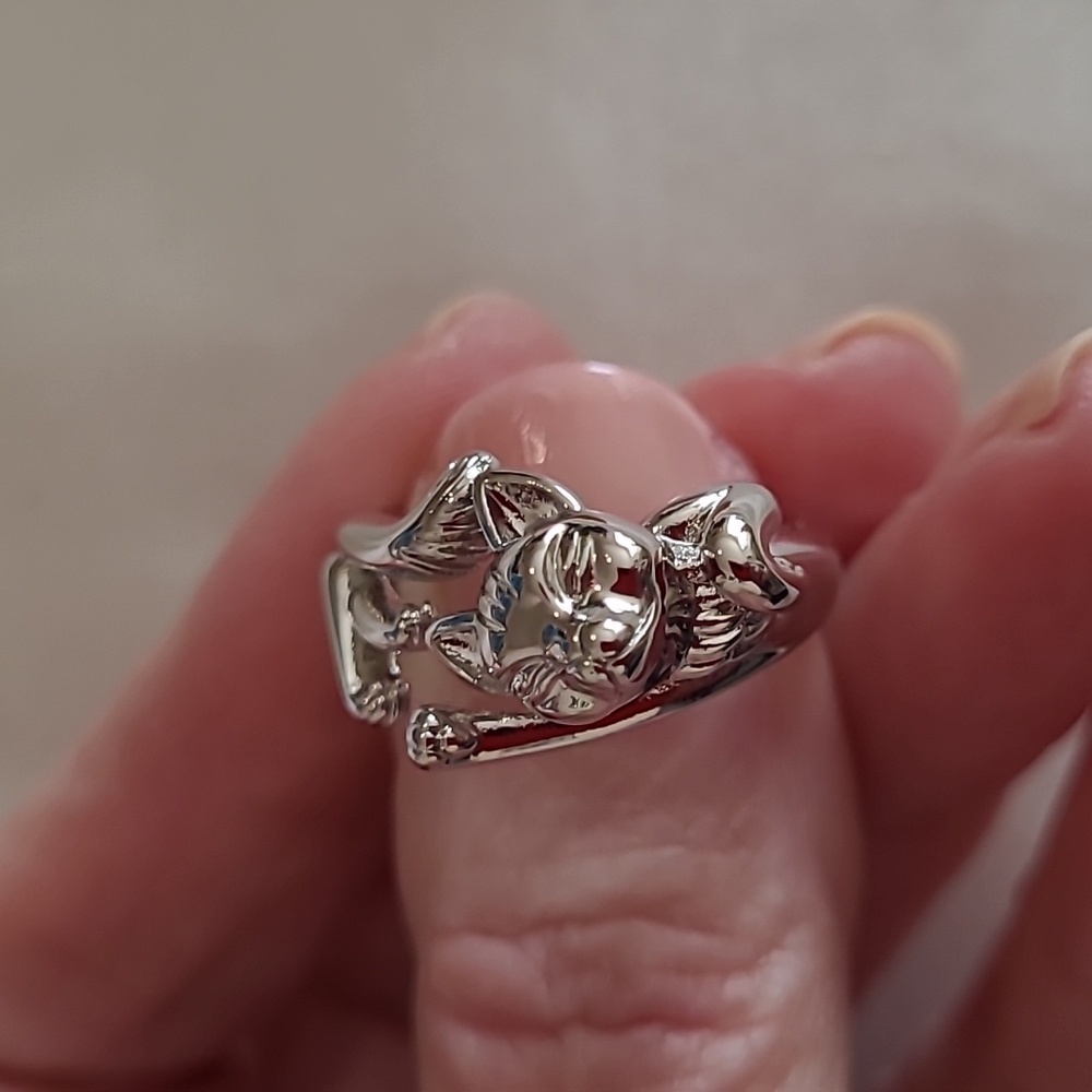 Cat silver ring - Picture 2 of 3